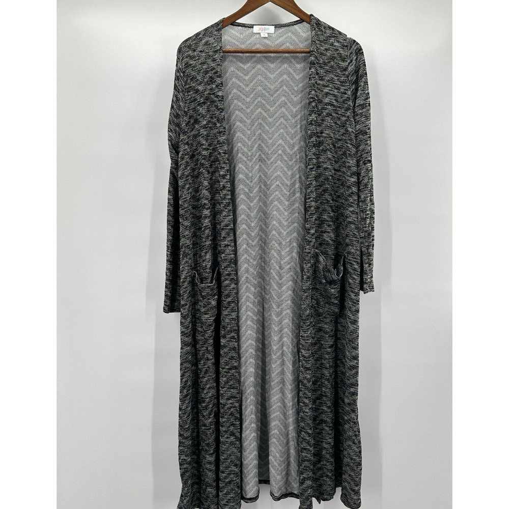 Lularoe Sarah Duster Sweater Womens Medium Green Cardigan Long NWT